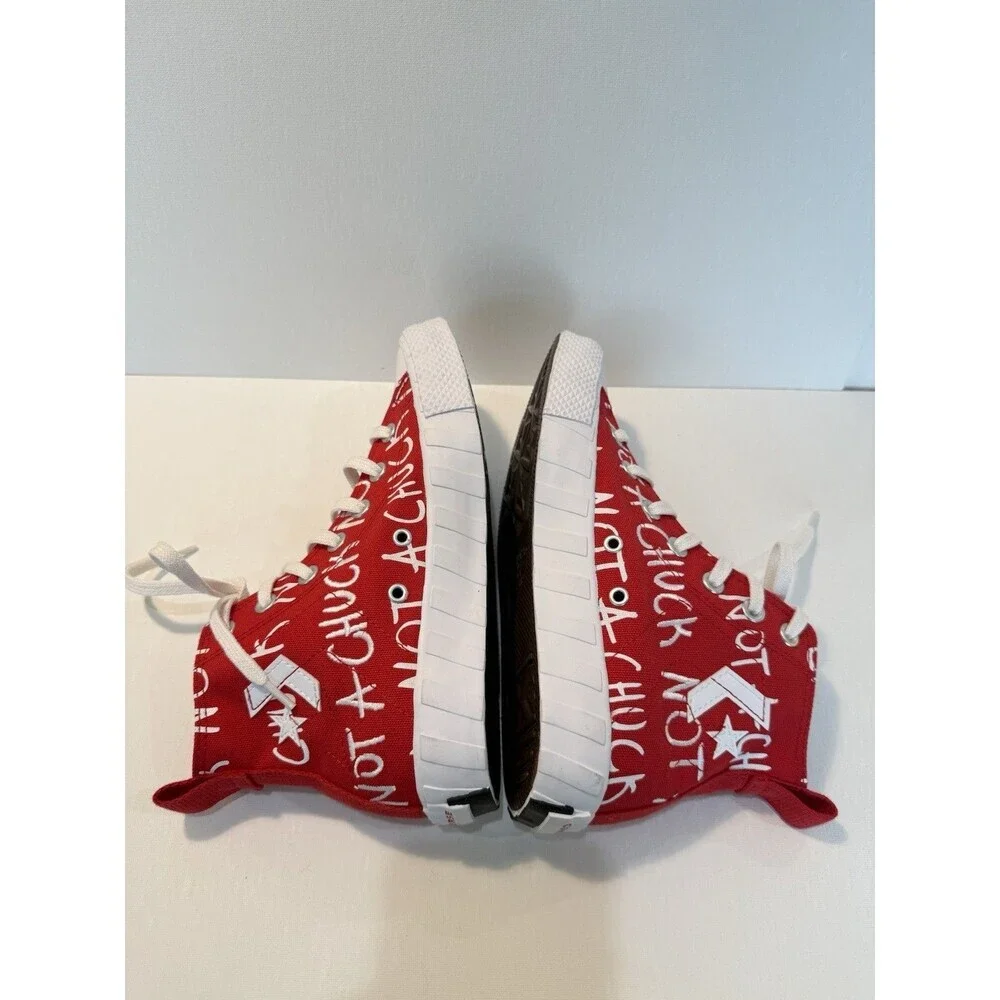 Converse UNT1TL3D High Not A Chuck Boys Size 4.5Y Red Athletic Shoes Sneakers